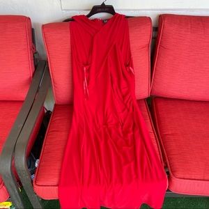 Brand New Lauren Red Criss Cross Dress size 12.